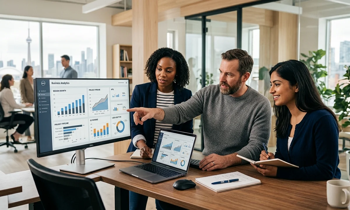 Small business team planning a digital transformation roadmap